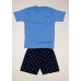 Turquoise Cotton Kids Dress (KR1237)